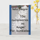 Grußkarte, SPANISCH Karte (Gelbe Blume)