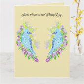 Grußkarte ; Spezielles Paar ihres Hochzeitstages Karte (Gelbe Blume)