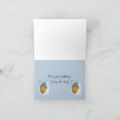 Grußkarte - Spielhosen mit Acorns Karte (Innenseite)