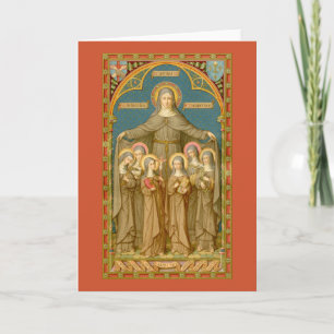 Grußkarte St. Klara von Assisi & Nonnen (SAU 27) Karte