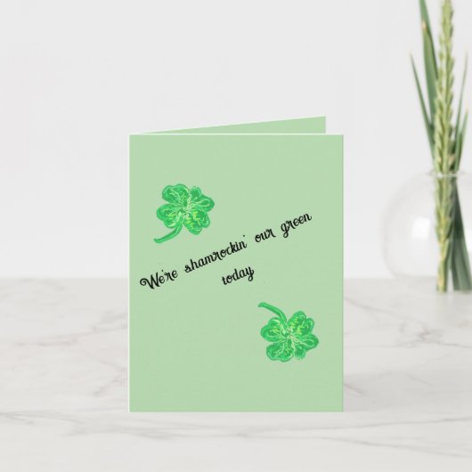 Grußkarte : St Patrick's Day Feiertagskarte (Vorderseite)