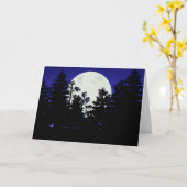 Grußkarte Steigender Wintermond Karte (Gelbe Blume)