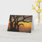 Grußkarte "Sunset Tree #5" für Landstraßen Karte (Gelbe Blume)