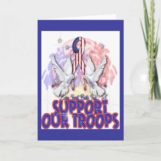 Grußkarte "Support Our Troops" Karte (Vorderseite)