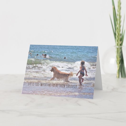 Grußkarte SURF PLAY Dankeskarte (Vorderseite)