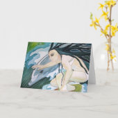 Grußkarte: "Surfer" Karte (Gelbe Blume)