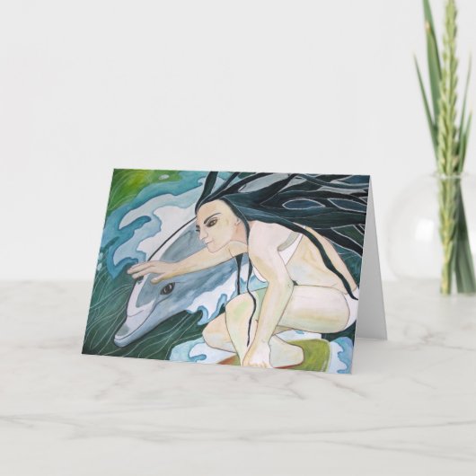 Grußkarte: "Surfer" Karte (Vorderseite)