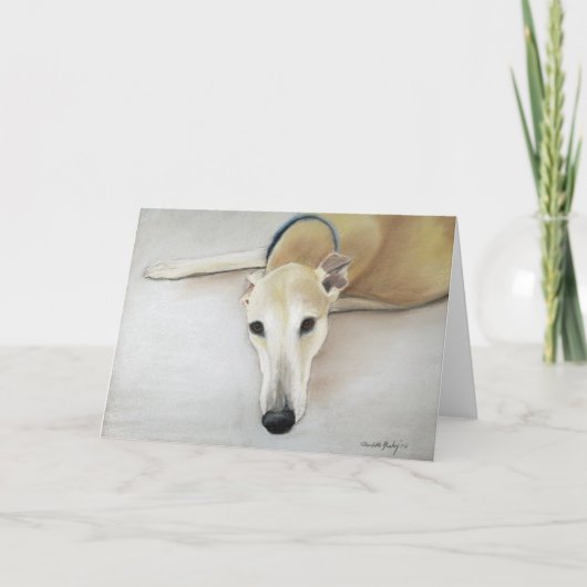 Grußkarte "Tan Greyhond" Karte (Vorderseite)