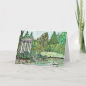 Grußkarte - Tempel Swan Pond, Morris Arboretum Karte (Vorderseite)