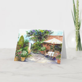 Grußkarte - Terrasse des Hauses Karte