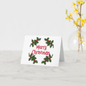 Grußkarte - Text in Holly Branches Gerahmt Karte (Gelbe Blume)