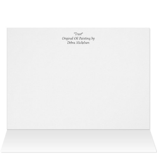 Grußkarte "Trust" für Pferde in Fine Art Jeden Anl (Innenansicht Horizontal (Oben))