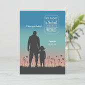 Grußkarte Vater Silhouette Karte (Stehend Vorderseite)