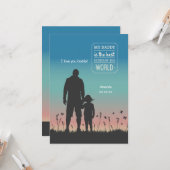 Grußkarte Vater Silhouette Karte (Vorderseite/Rückseite Beispiel)