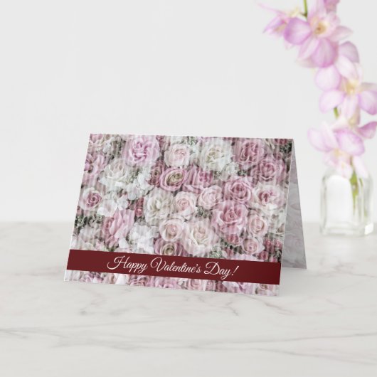 Grußkarte - Viktorianische Rose Collage Karte (Orchidee)