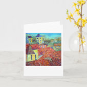 Grußkarte "Villa Tops" Karte (Gelbe Blume)