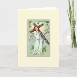 Grußkarte Vintag Angel Easter Feiertagskarte