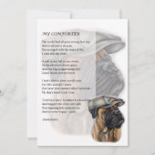 Grußkarte von Boxer Dog in Hat Comforter Karte (Vorderseite)