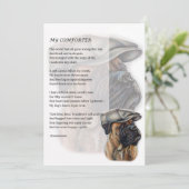 Grußkarte von Boxer Dog in Hat Comforter Karte (Stehend Vorderseite)