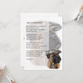 Grußkarte von Boxer Dog in Hat Comforter Karte (Vorderseite/Rückseite Beispiel)