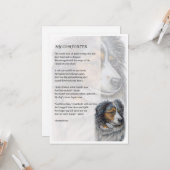 Grußkarte von Collie Dog Comforter Poetry Karte (Vorderseite/Rückseite Beispiel)
