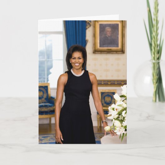 Grußkarte von Michelle Obama Karte (Vorderseite)
