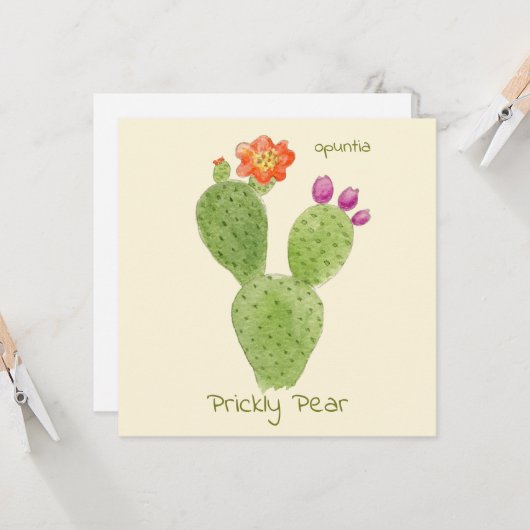 Grußkarte von Prickly Pear Cactus Karte (Vorderseite/Rückseite Beispiel)