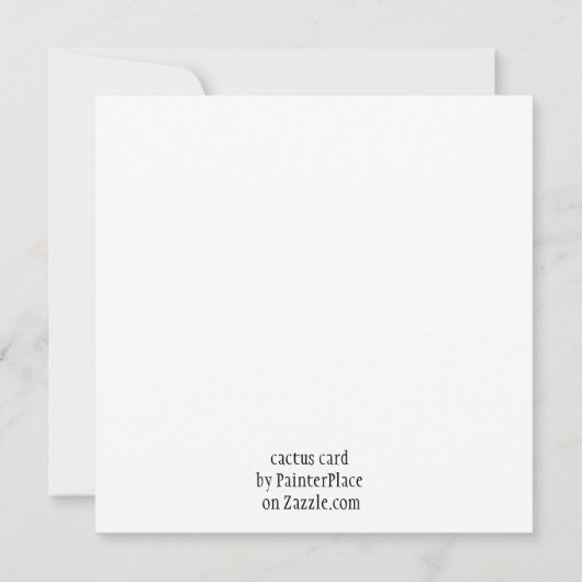 Grußkarte von Prickly Pear Cactus Karte (Rückseite)