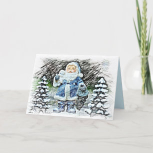 Grußkarte von Santa Claus Feiertagskarte