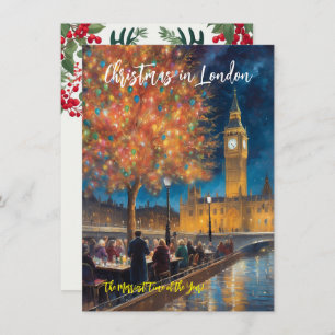 Grußkarte "Weihnachten in London" Mitteilungskarte