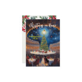 Grußkarte "Weihnachten in Rom" Mitteilungskarte (Vorderseite/Rückseite Beispiel)