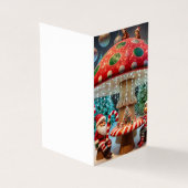 Grußkarte: Weihnachts-Pilzdesign (Vorderseite)