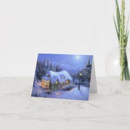 Grußkarte "Weihnachtsschneeszene" Feiertagskarte
