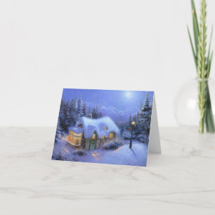 Grußkarte "Weihnachtsschneeszene" Feiertagskarte