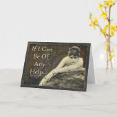 Grußkarte, wenn ich Ihnen helfen kann... Karte (Gelbe Blume)