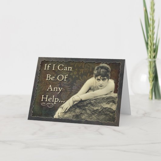 Grußkarte, wenn ich Ihnen helfen kann... Karte (Vorderseite)