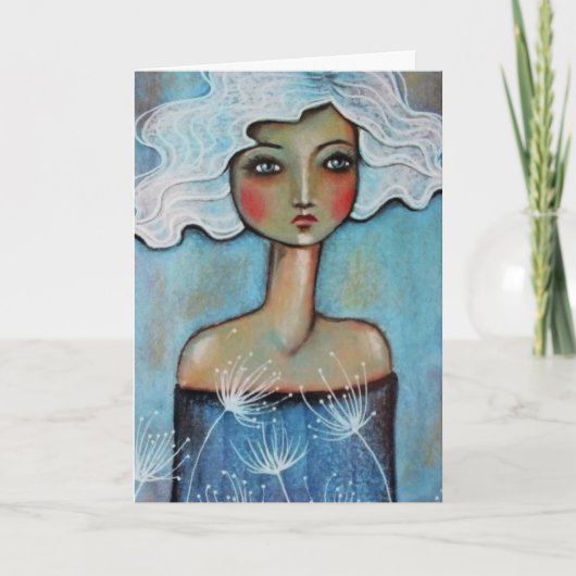 Grußkarte - Whimsical Girl Posing Karte (Vorderseite)