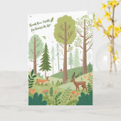 Grußkarte Whimsischer Wald Karte (Gelbe Blume)