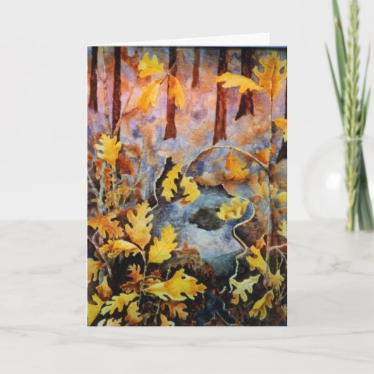 Grußkarte "White Oak Stump" Landstraßen Karte (Vorderseite)