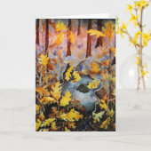 Grußkarte "White Oak Stump" Landstraßen Karte (Gelbe Blume)