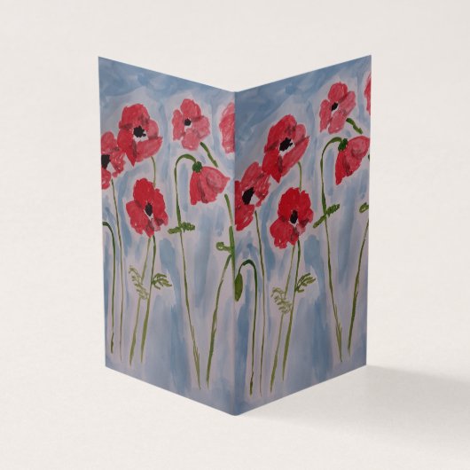 Grußkarte "Wild Red Poppies" (Vorderseite)