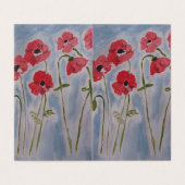 Grußkarte "Wild Red Poppies" (Außenseite Aufgefaltet)