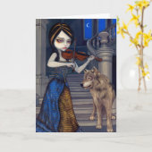 Grußkarte "Wolf Song" Karte (Gelbe Blume)