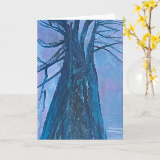 Grußkarte Wunschbaum Karte (Gelbe Blume)