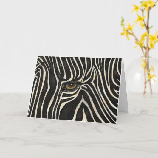 Grußkarte Zebra Karte (Gelbe Blume)