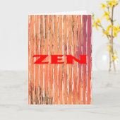 Grußkarte Zen Rote Schilte Karte (Gelbe Blume)