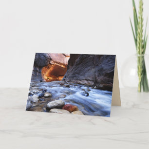Grußkarte Zion Canyon auf der linken Seite Karte