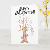 Grußkarte zu Halloween-Waldtieren Karte (Gelbe Blume)