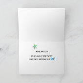 Grußkarte zum 21. Geburtstag Karte (Innenseite)