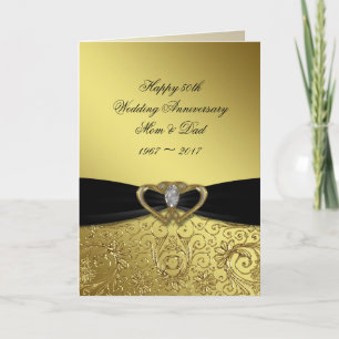 Grußkarte zum 50. Hochzeitstag Karte